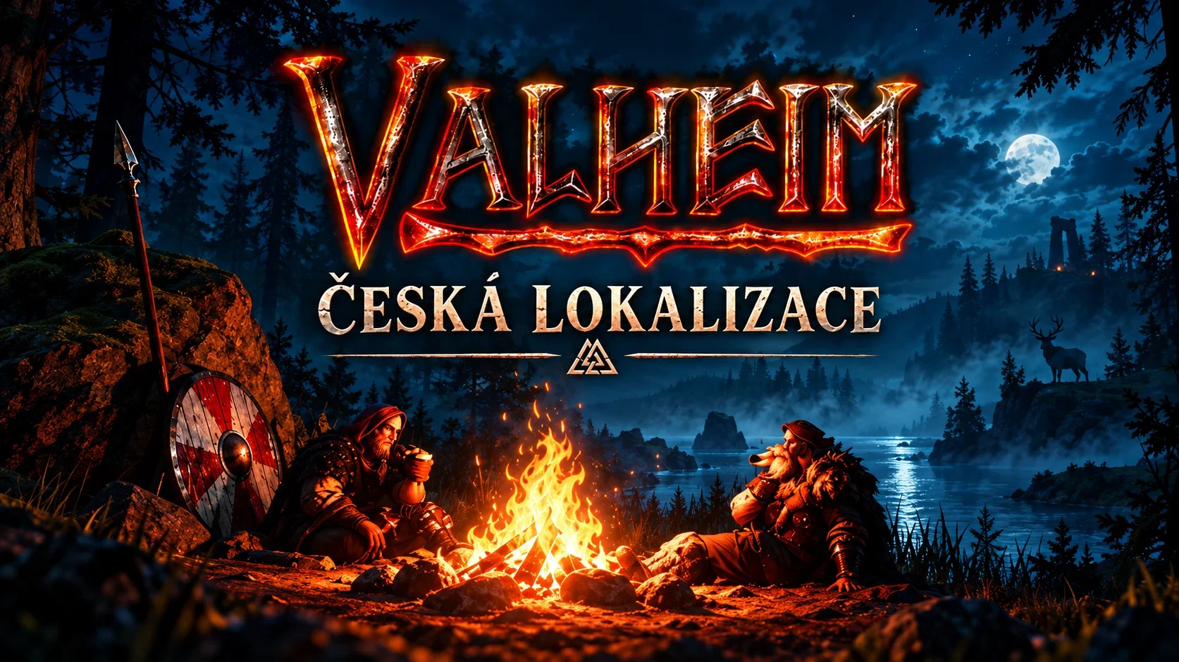 Náhledový vizuál české lokalizace Valheim